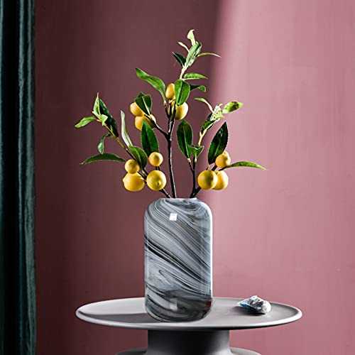 Glass Flower Vase, Hand Blown Glass Vase, Decorative Glass Vase for Home Decor,Modern Floral Vase for Living Room, Centerpieces, Tabletop, Wedding