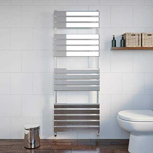 Bathroom Heated Towel Rail Radiator Wall Mounted Flat Panel Ladder Chrome 1600 x 600mm