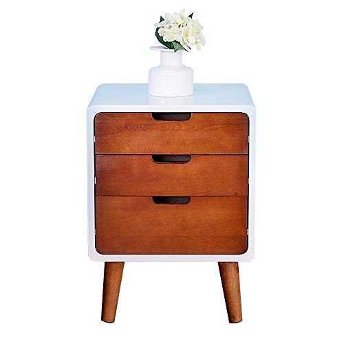 Accent Table Nightstand Bedroom Pine Bedside Table Bedroom Combination Multifunctional Bedside Table Solid Wood Cabinet Large Capacity Storage Storage Cabinet 40x37x50.5cm Small Table (Color : C)