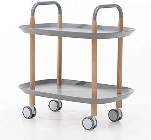 Side table Mobile Table,Multi-Purpose, Night Stand, Storage Cart, End Table, Coffee Table Xuan - worth having (Color : Grey)