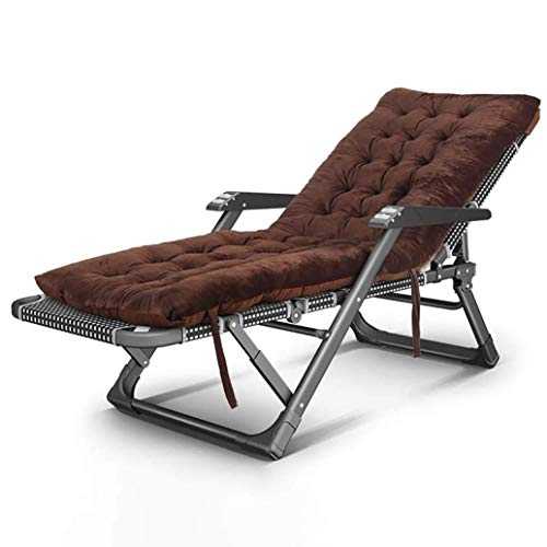 YANGSANJIN Folding Patio Recliner Chair With Extra Thick Cushion Massage Armrest, Adjustable 15 Files Support 440lb, For Outdoor Camping Travel Garden Chair