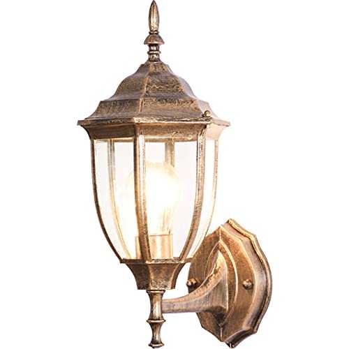 WDSHY Europe Outdoor Wall Lamp American Style Retro Exterior Light Waterproof Garden Lights (Color : A, Size : 23 * 45cm)