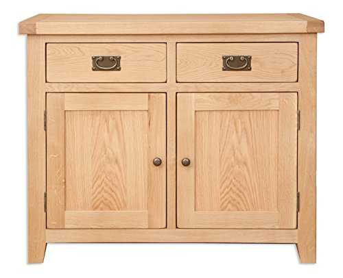Classically Modern Chunky Solid Oak Harrogate Natural 2 Door 2 Drawer Sideboard Cabinet Cupboard Living Dining Room Furniture
