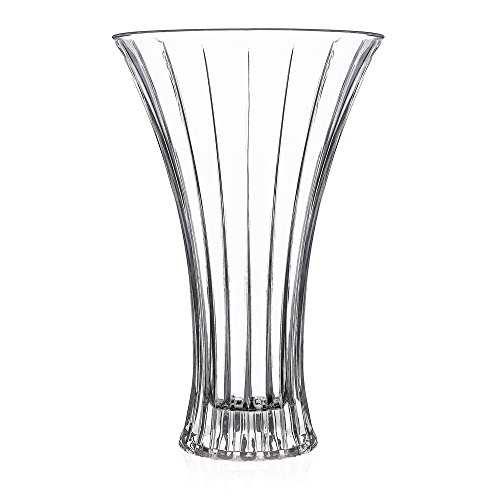 RCR 25749020006 Timeless Crystal Glass Flower Vase, 12 inch, Tall Tapered Centrepiece, Decorative Vase for Flowers, Pampas, Roses, Ideal for Home, Living Room, Kitchen, Office, Clear