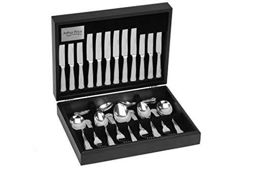 Arthur Price Every Day 58-Piece Kings 8-Person Canteen Set, Stainless Steel, Silver, 53.4 x 31.6 x 6.86 cm
