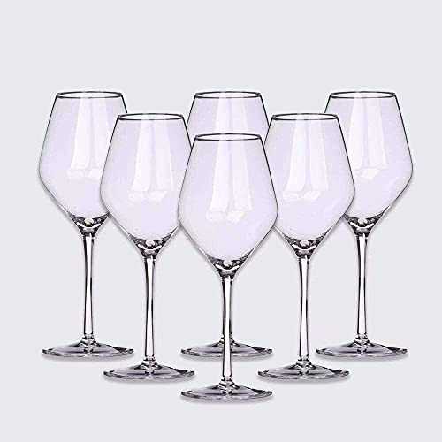 XiYou Lead-Free Crysta Glass Cup Champagne Flutes Serial Red Wine Glasses Cocktail Glass Goblet Birthday Wedding Gifts Cup 6pcs 500 ml (Set of 8)