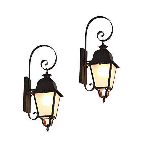Chents Outdoor Wall Light Fixtures Black 24" H Exterior Wall Lantern Waterproof Sconce Porch Lights Wall Mount with Water Glass Shade for House