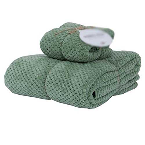 WBYHGY Towel Bath Towel 2-piece Set for Washing Face and Bathing Household Soft Absorbent Men and Women (Color : D, Size
