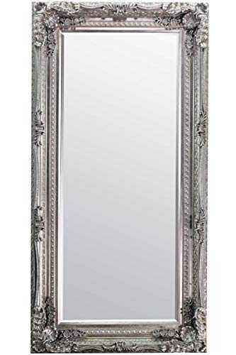 Barcelona Trading Madrid Extra-Large Full Length Shabby Chic Vintage Leaner Mirror in Silver 35" x 71", GL148-8