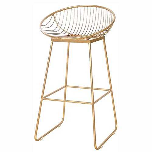 Bar Stool Nordic Bar Chair Chair Iron Ben Modern Simple Casual Metal Chair Gold And Rose Gold 42/62 / 72cm (Size : 62cm)