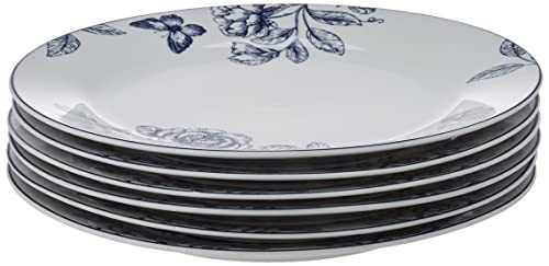 Tognana Olimpia Garden Set of 6 Dinner Plates, Porcelain, Blue, 6 Units