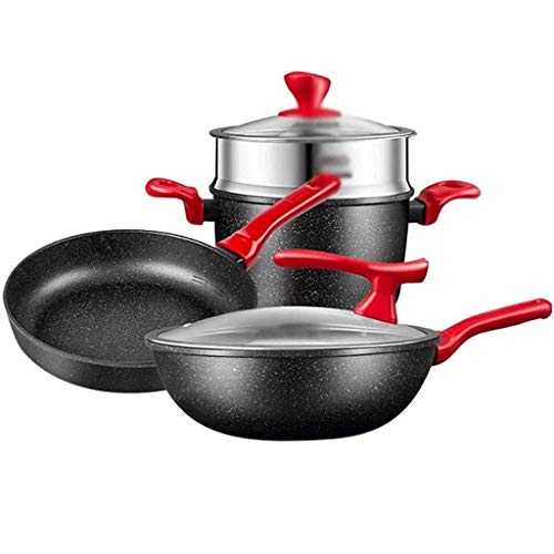 WUHUAROU Signature Nonstick Cookware Pots and Pans Set, Kitchen Cooking Set, Easy to Clean Cooking Pots