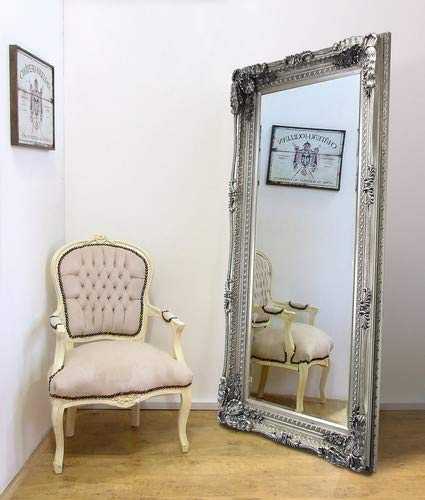 Barcelona Trading Madrid Extra-Large Full Length Shabby Chic Vintage Leaner Mirror in Silver 35" x 71", GL148-8