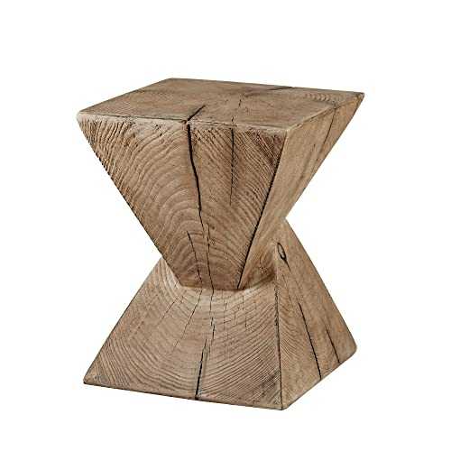 Ball & Cast End Table, Light Weight Concrete, Natural, 13.2D x 13.2W x 16.9H in