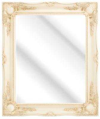 CREAM Swept Frame Wall Overmantle MIRROR Shabby Chic Stlye Lots of Sizes 3 Inch Moulding (30"x26")