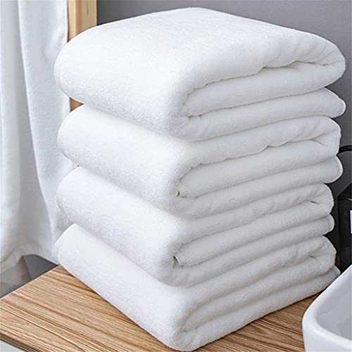 XQWLP 80 * 180/100 * 200cm White Large Bath Towel Thick Cotton Shower Towels Home Bathroom Hotel Adults (Color : White, Size : 100x200cm 1000g)