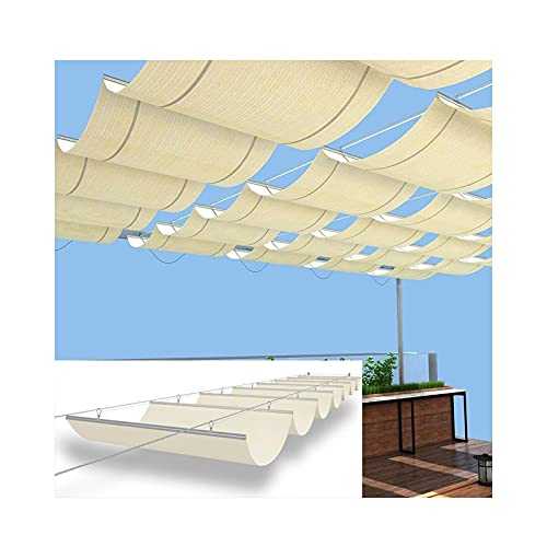 XYUfly20 Balcony Roof Sunshade Canopy Transparent Awning HDPE Fabric Material Sun Protection, Waterproof, UV Protection Sliding Curtain With Installation Kit For Easy Installation