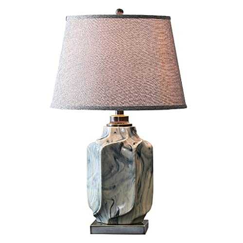 YUHUAWF Bedside Lamp Retro Ceramic Bedside Table Lamp Luxury And Elegant Bedside Table Lamp Modern Bedroom Living Room Study Decorative Lamp Dimmable (Color : A)