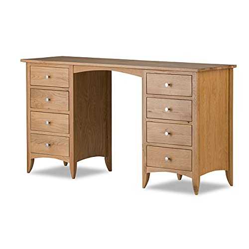 Edward Hopper OAK dressing table ONLY, large dressing table with metal runners, Partially Assembled