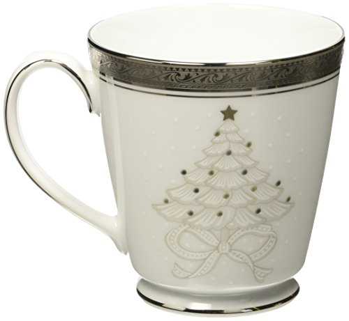 Noritake Crestwood Platinum Holiday Accent Mugs, Set of 4