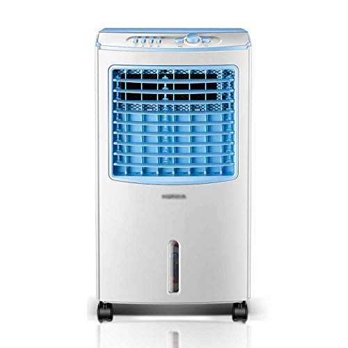 LIXBB YANGLOU-Air-conditioned- Air cooler Portable air conditioner piano button 3 speeds 8L full suction tank home single cold type dormitory mobile universal wheel mobile air cooler (Color : Blue)