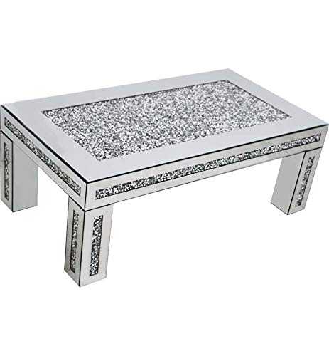 Schwarze Furniture Gatsby Crushed Diamond Mirrored Coffee Table