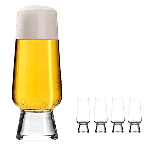 oha-design Craft Beer Kit [Set of 4] Beer Glasses, for Craft Beers like Stouts, Pale Ale, IPA – Set of 4 Craft Beer Glass Set/Tasting Kit – 400 ml, Perfect for the New World of Beers