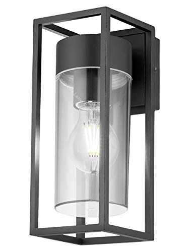 Outdoor Exterior Modern Garden Wall Light Lantern Cool White Clear Diffuser LED Compatible Includes 4w Bulb ZLC079CW