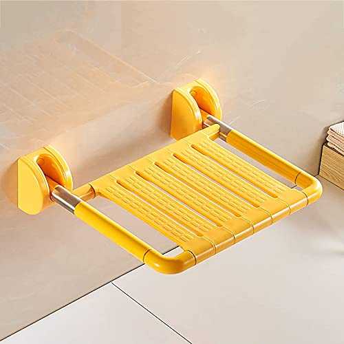 DSDD Wall Mounted Folding Shower Seat, Shower Stool, Bathroom Shower Chair for Elderly, Disabled and Handicap