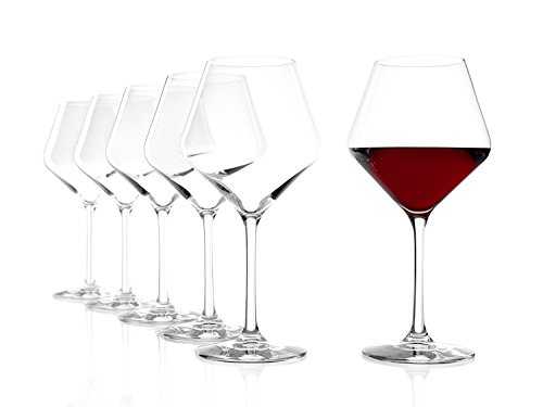 Stölzle Lausitz Revolution Burgundy Glasses,545ml, 6- piece set, highly functional red wine glasses, elegant Burgundy glasses