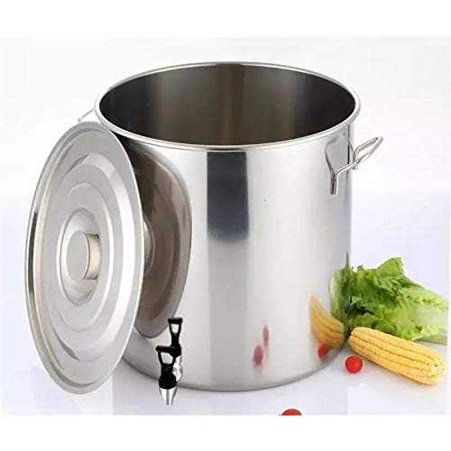 Cookware Sets Stainless Steel Soup Pot Bucket Commercial with Lid Large Capacity School Kitchen Restaurant Hotel Barrel 1Pcs 40X60Cm 75L