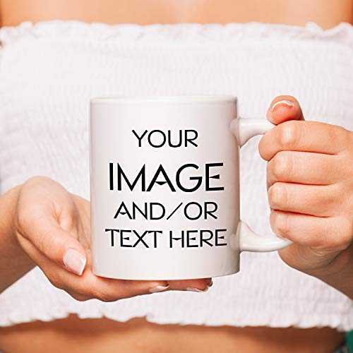 Custom Mug Personalized Ceramic Coffee Mugs 9 oz. – Add Your Pictures, Logo or Text Photo Gifts for Mom, Dad, Office (50)