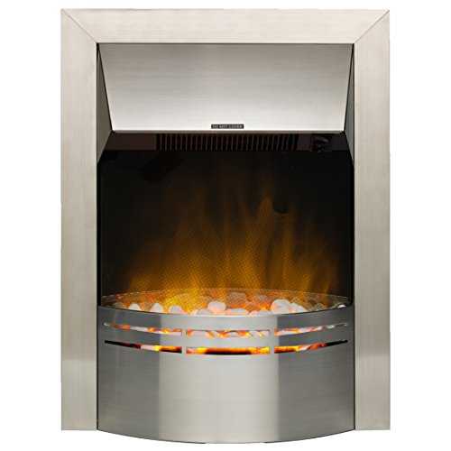 Dimplex DKT20 Dakota Electric Inset Fire with Optiflame Effect, 2 kW, 230 W, Stainless Steel