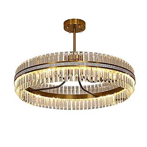 ZHANGQ Modern Crystal chandelier, 120W-140W LED Crystal chandelier, Two-Tone Light-Switch Control, Modern Ceiling Light, Suitable for Living Room, Bedroom and Dining Room / 80cm