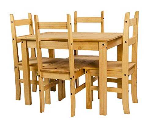 Mercers Furniture Corona Budget Dining Table and 4 Chairs - Pine