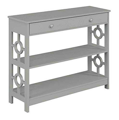 Convenience Concepts Ring 1 Drawer Console Table, Gray