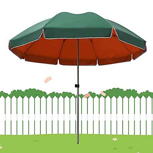 WLJBD Patio Umbrella Outdoor Market Umbrellas Table Parasol, UPF 50+ Waterproof Oxford Cloth, Blue, Green Garden Sunbrella, With Strong Ribs, 2.2m, 2.4m, 2.6m, 2.8m, 3.0m, 3.2m, 3.4m