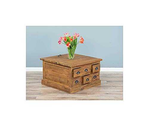 Inspiring Furniture LTD Solid Reclaimed Teak Coffee Table & Blanket Box with 6 Drawers