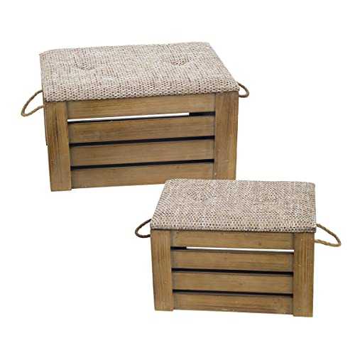 Signes Grimalt By Sigris - Storage Boxes Pack of 2 Furniture | Auxiliary Furniture Brown - 26 x 30 x 40 cm