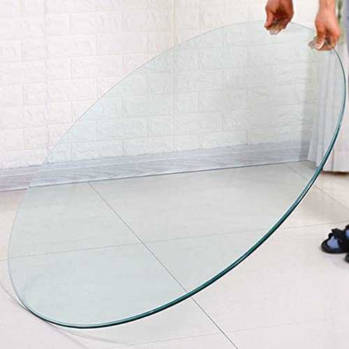 TOCTUS Tempered Glass Table Top Round, 32inch Dining Table Glass Top Transparent, With Flat Polished Edge, Easy To Clean, Clear (Size : 44cm/17.3inch)
