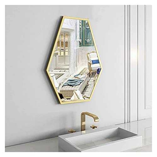 HAOKTSB Makeup mirror Modern Wall Mirror Diamond Shape Bathroom Frame Mirrors,Wall-Mounted Dresser Home Decor Bathroom mirror