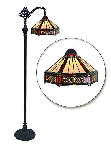 12 Inch Tiffany Antique Luxury Floor Lamp Retro Stained Glass Living Room Lamp