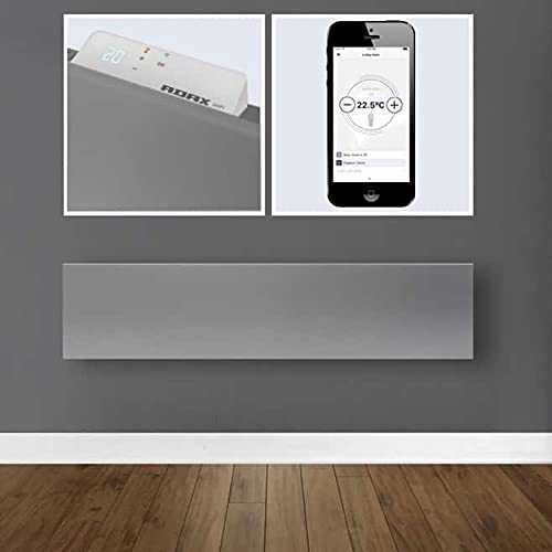 Adax Neo WIFI Smart Electric Panel Heater, Wall Mounted With Timer, Low Profile Conservatory Radiator. Splash Proof, Bathroom Safe, LOT 20 / ErP Compliant, Made In Europe, Grey, 1200W