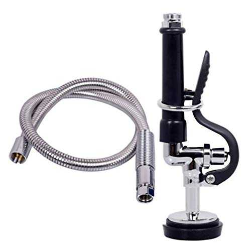 KOET Pre-Rinse Spray Head Pull Down Faucet Tap High Pressure Sprayer Stainless Steel w/Handle Grip & Hose Heavy Duty for Hotel Restaurant Home