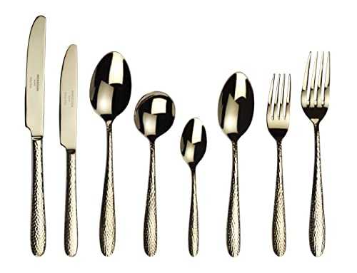 Arthur Price CMIR4411 Champagne Mirage 44 Piece 6 Person Cutlery Set, Stainless Steel