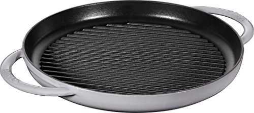 STAUB 40511/782 0 30 cm Cast Iron Round Grill Pan, Grey