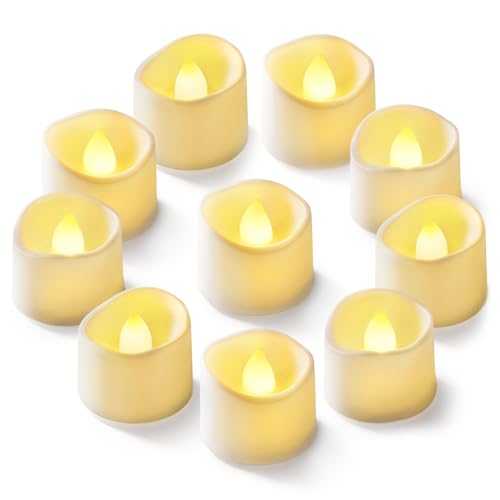 Homemory 12Pcs Battery Operated Tealights Candles, Flameless Flickering Tealights, 200+Hours Fake Electric LED Candles Tea Lights for Votive, Centerpiece Table Decorations