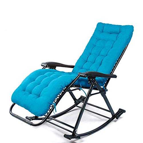 KUYH Foldable Rocking Chair, Recliner Armchair, Comfortable and Relaxing Lazy Rocking Chair Recliner Cotton Fabric Cushion