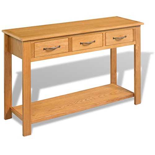 Tidyard Console Table for Placing Glasses Vases Fruits Ornaments Solid Oak Wood A