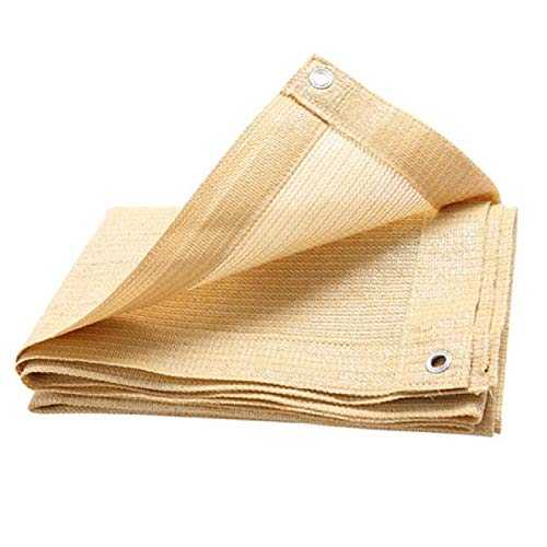 LIFEIBO Shade Net Shade Sail Shade Cloths Insulation Sun Protection Anti-UV Courtyard Roof Flower Plant Cover Swimming Pool Canopy Perforated, 40 Sizes (Color : Beige, Size : 5x11m)